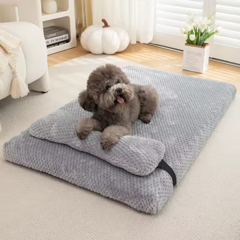 Pet Supplier Large Orthopedic Mamory Foam Dog Bed With Pillow