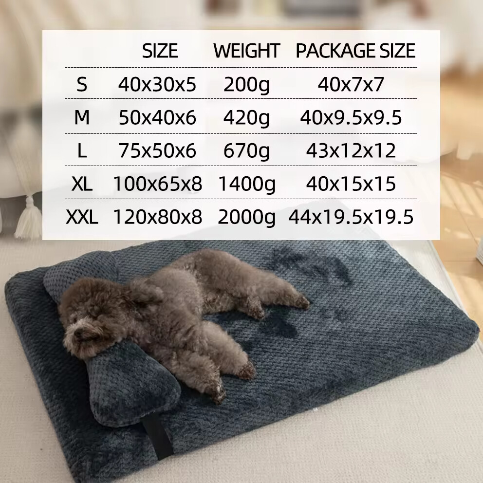 Pet Supplier Large Orthopedic Mamory Foam Dog Bed With Pillow