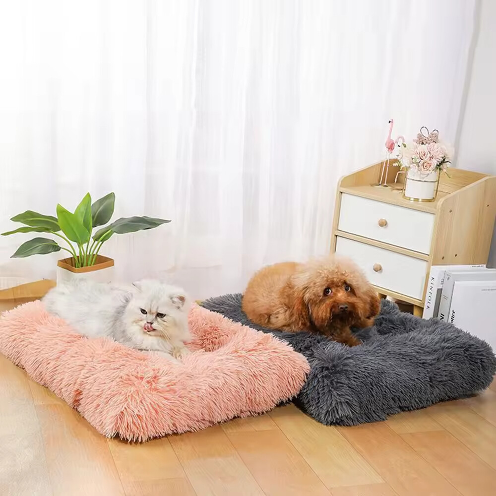 Pet Supplier Custom Logo Soft Plush Anti-slip Cat Dog Cushion