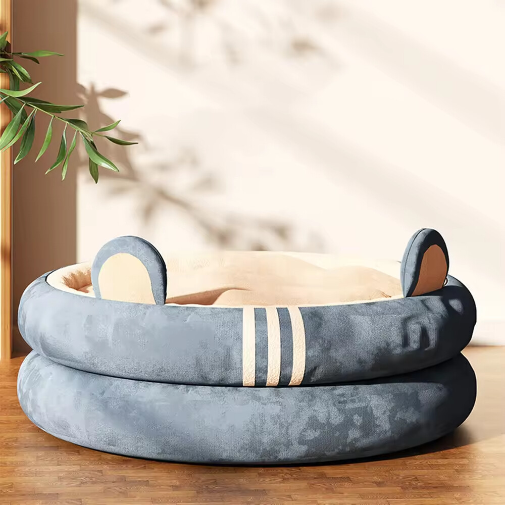 Anti-Slip Bottom Plush Dog Cat Round Bed