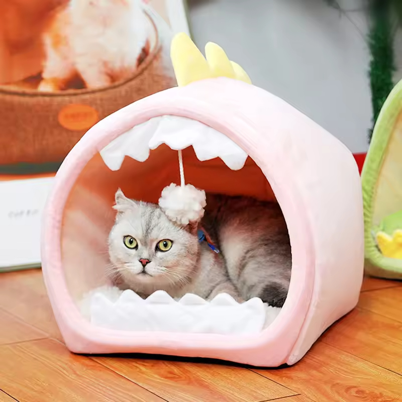 Cute Dinosaur Design Cat Cave Bed