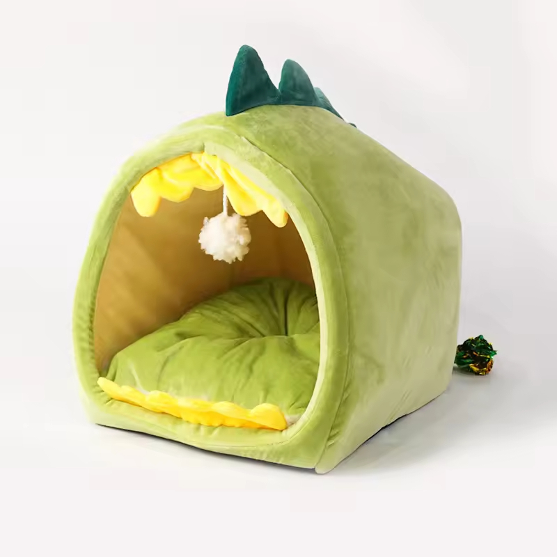 Cute Dinosaur Design Cat Cave Bed