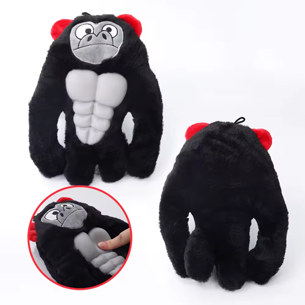 Squeaky Dog Plush Gorilla Toy