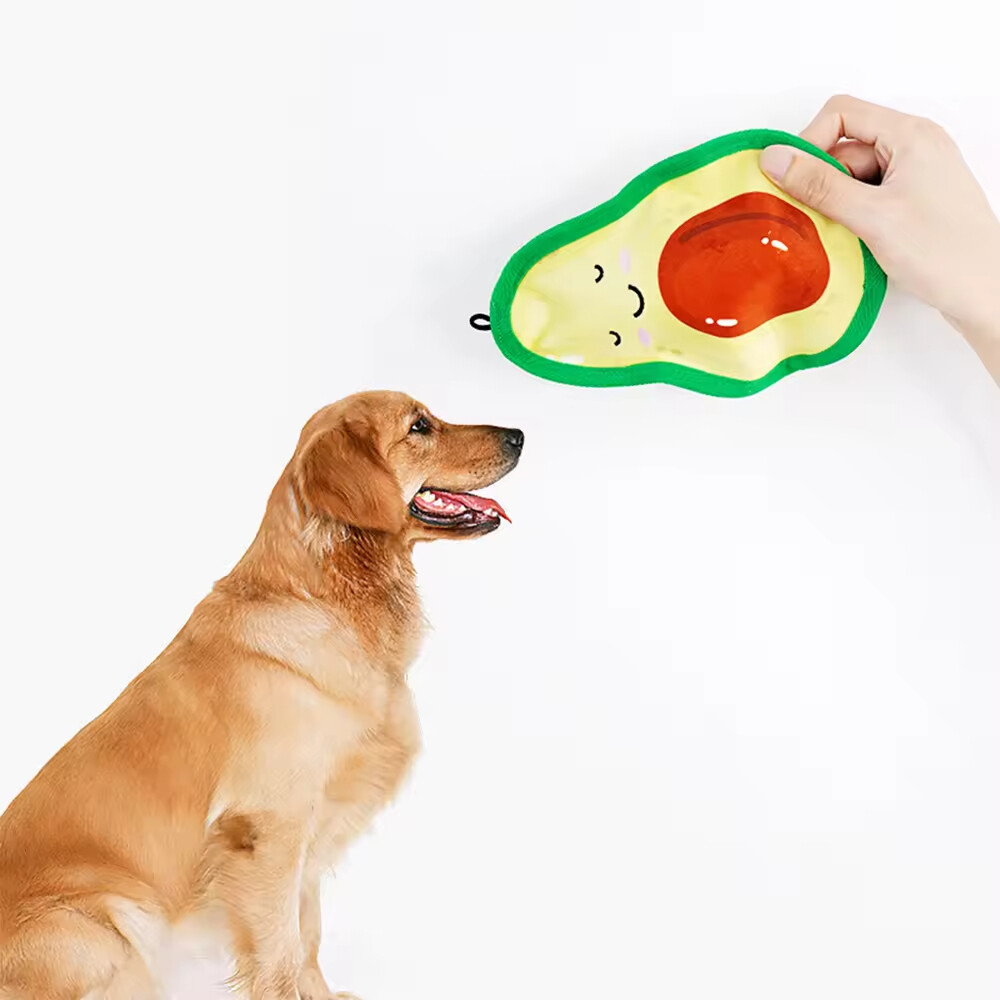 Squeaky Avocado Watermelon Dog Plush Toy