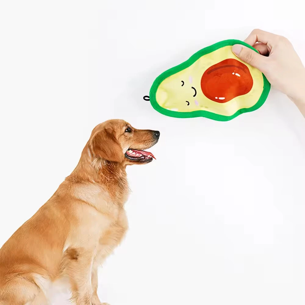 Squeaky Avocado Watermelon Dog Plush Toy