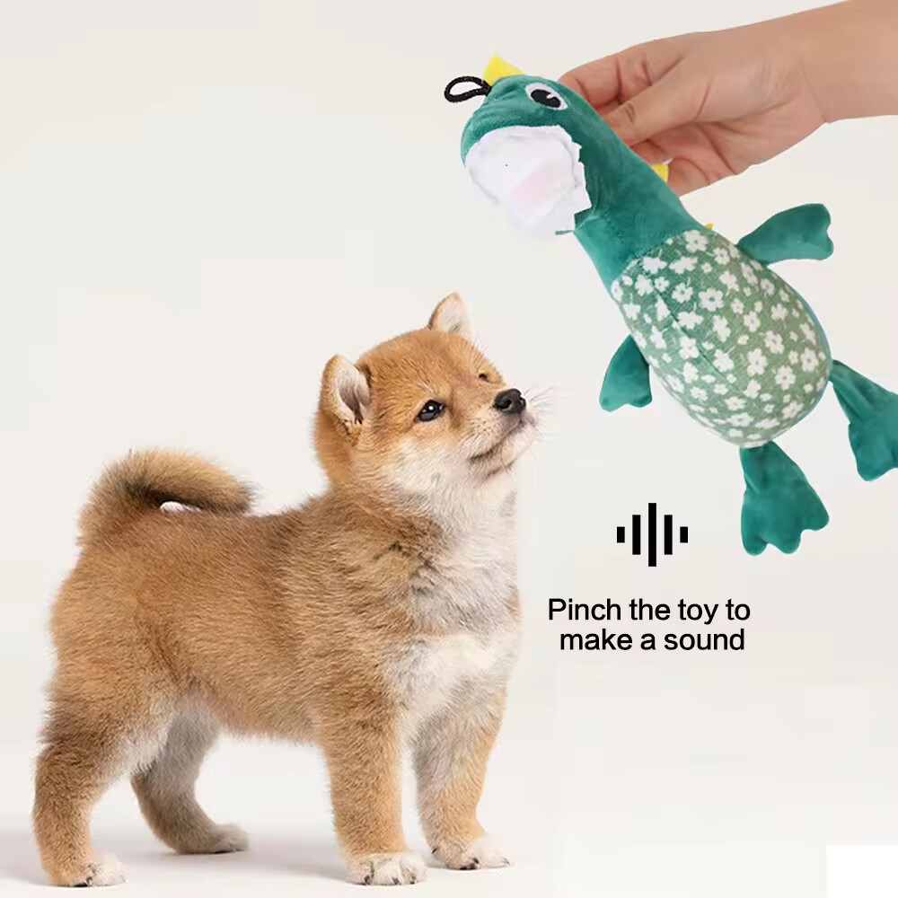 Dinosaur Design Dog Squeaky Plush Toy