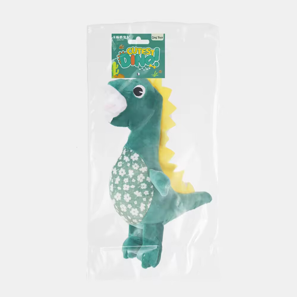 Dinosaur Design Dog Squeaky Plush Toy