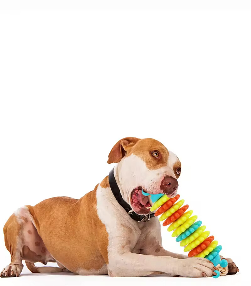 Clean Teeth Feeder Dog Tpr Chew Toys Caterpillar Design
