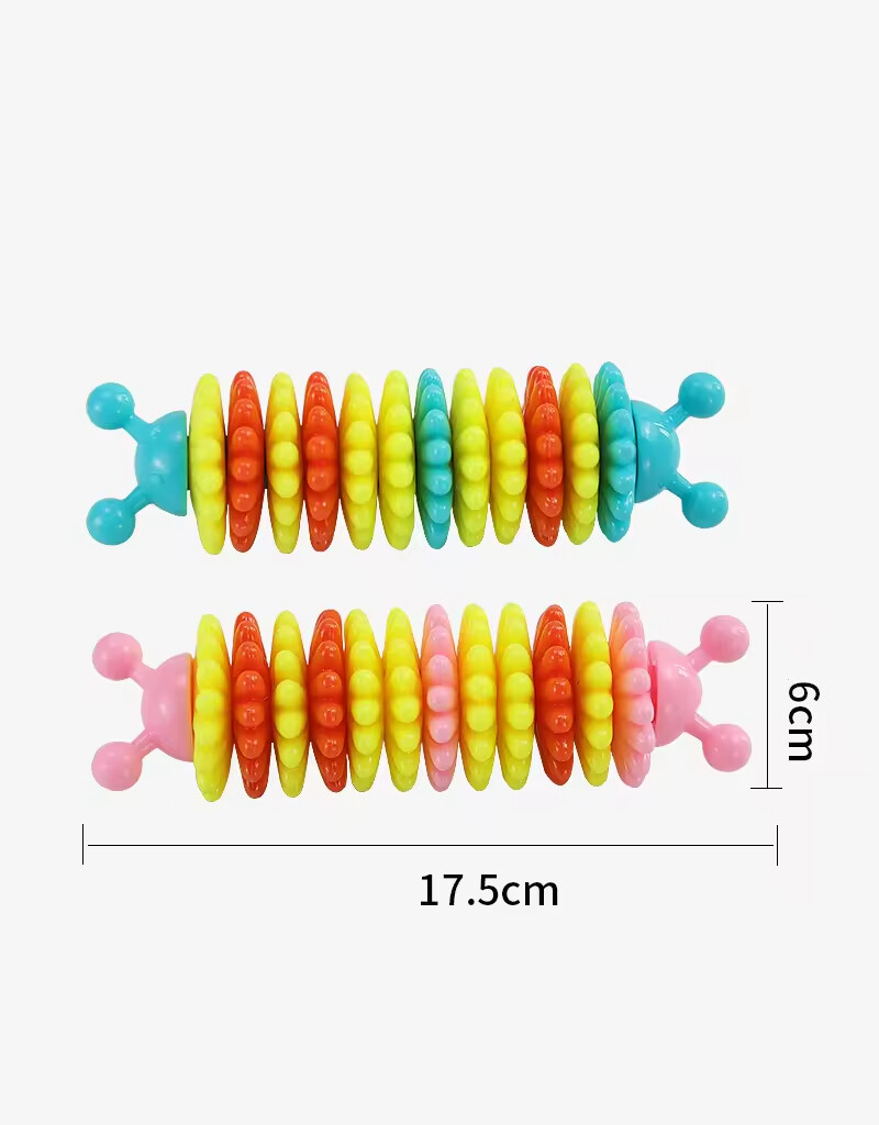 Clean Teeth Feeder Dog Tpr Chew Toys Caterpillar Design