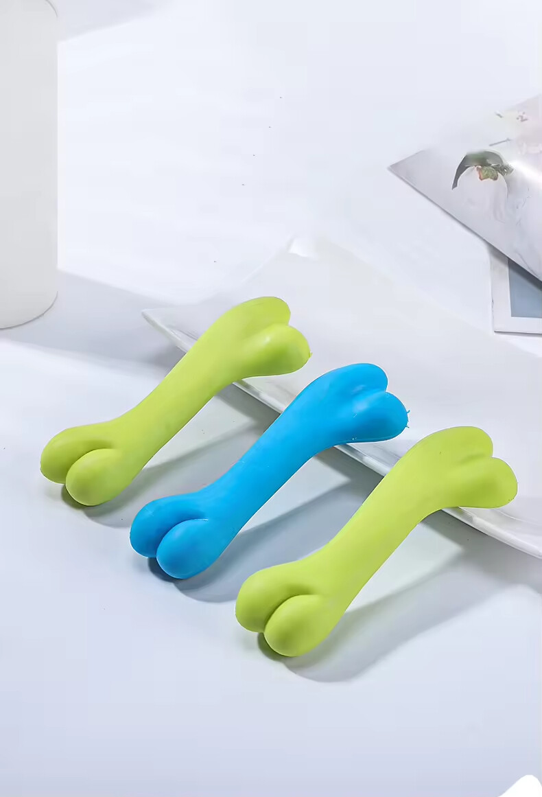 Chew Dog Tpr Bone Toys pink Yellow Blue