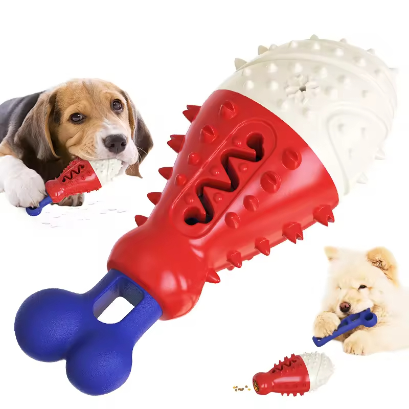 Clean Teeth Chew Drumstick Design Dog Feeder Toys