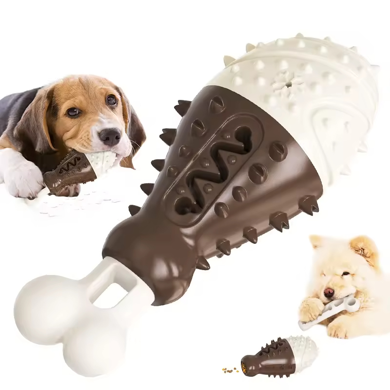 Clean Teeth Chew Drumstick Design Dog Feeder Toys