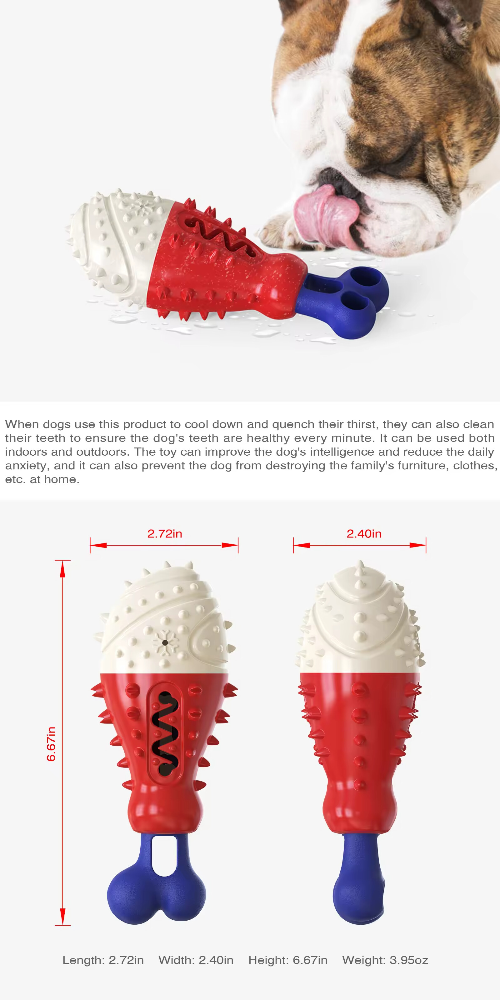 Clean Teeth Chew Drumstick Design Dog Feeder Toys