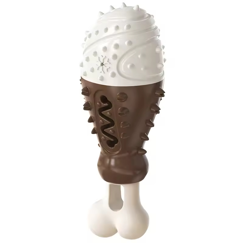 Clean Teeth Chew Drumstick Design Dog Feeder Toys