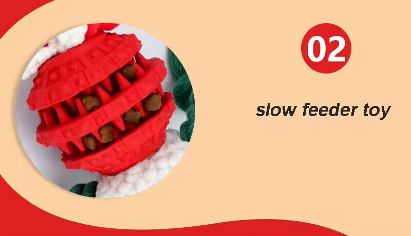 Christmas Dog Rope Tpr Short Plush Toys