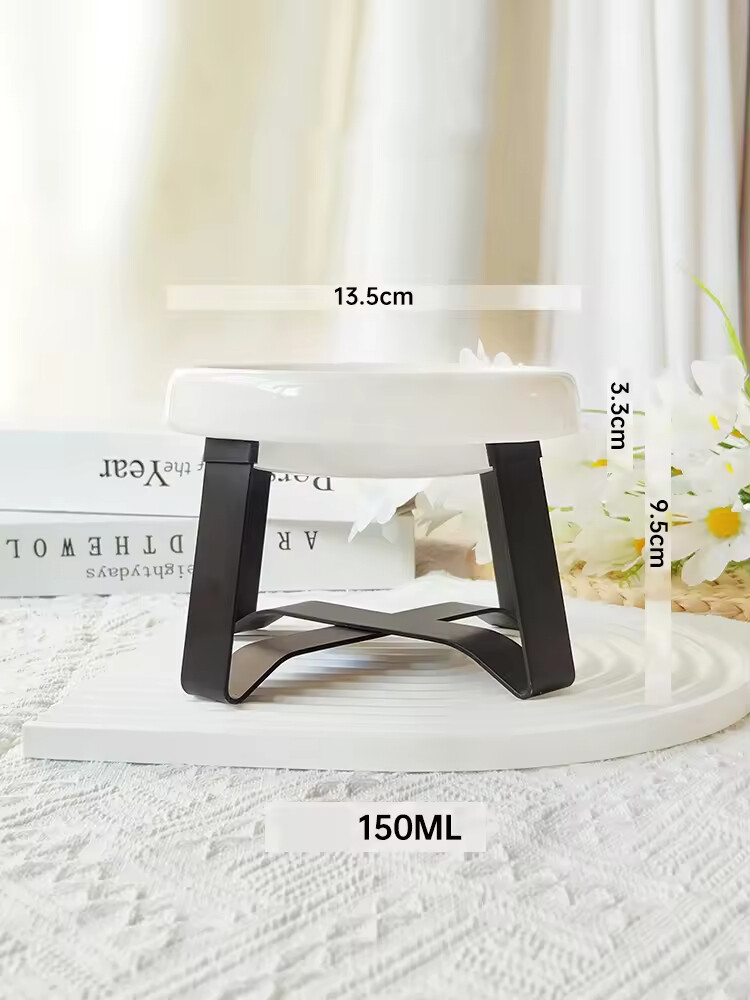 Ceramic Elevated Dog Cat Food Bowl