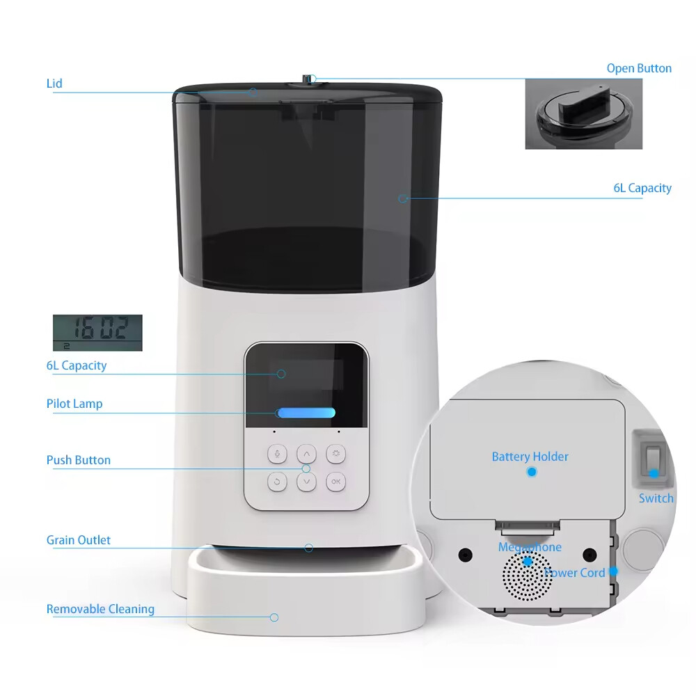 Smart Time Control Automatic Pet Feeder