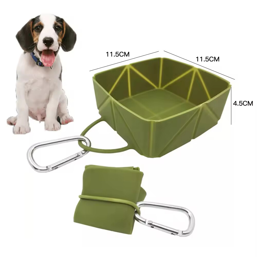 Portable Silicone Collapsible Dog Travel Bowl