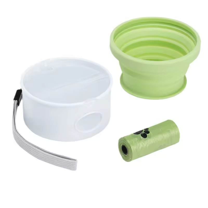 Multi-functional Dog Bowl with Collapsible Lid