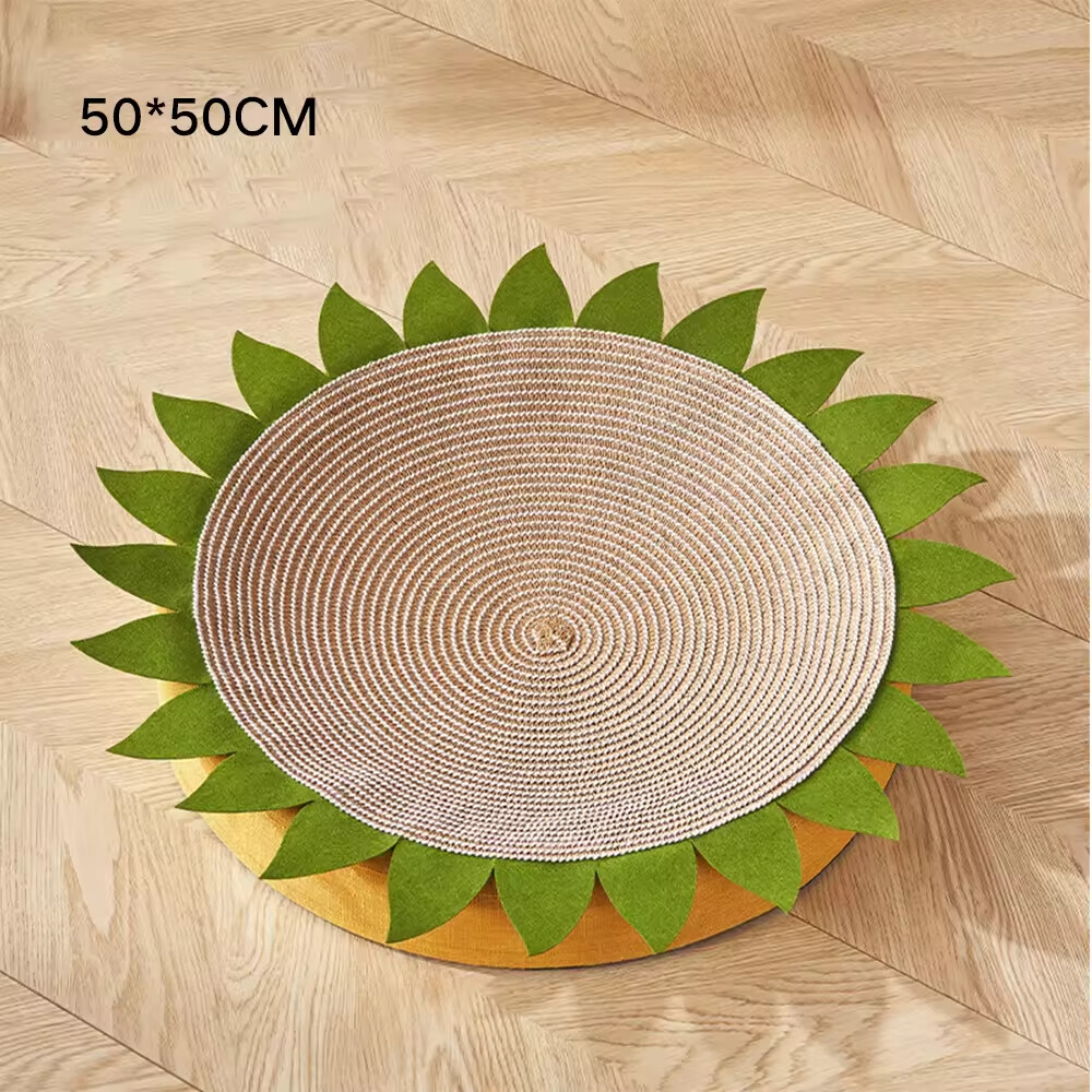 Round Oval Shape Sisal Cat Bed Scratcher