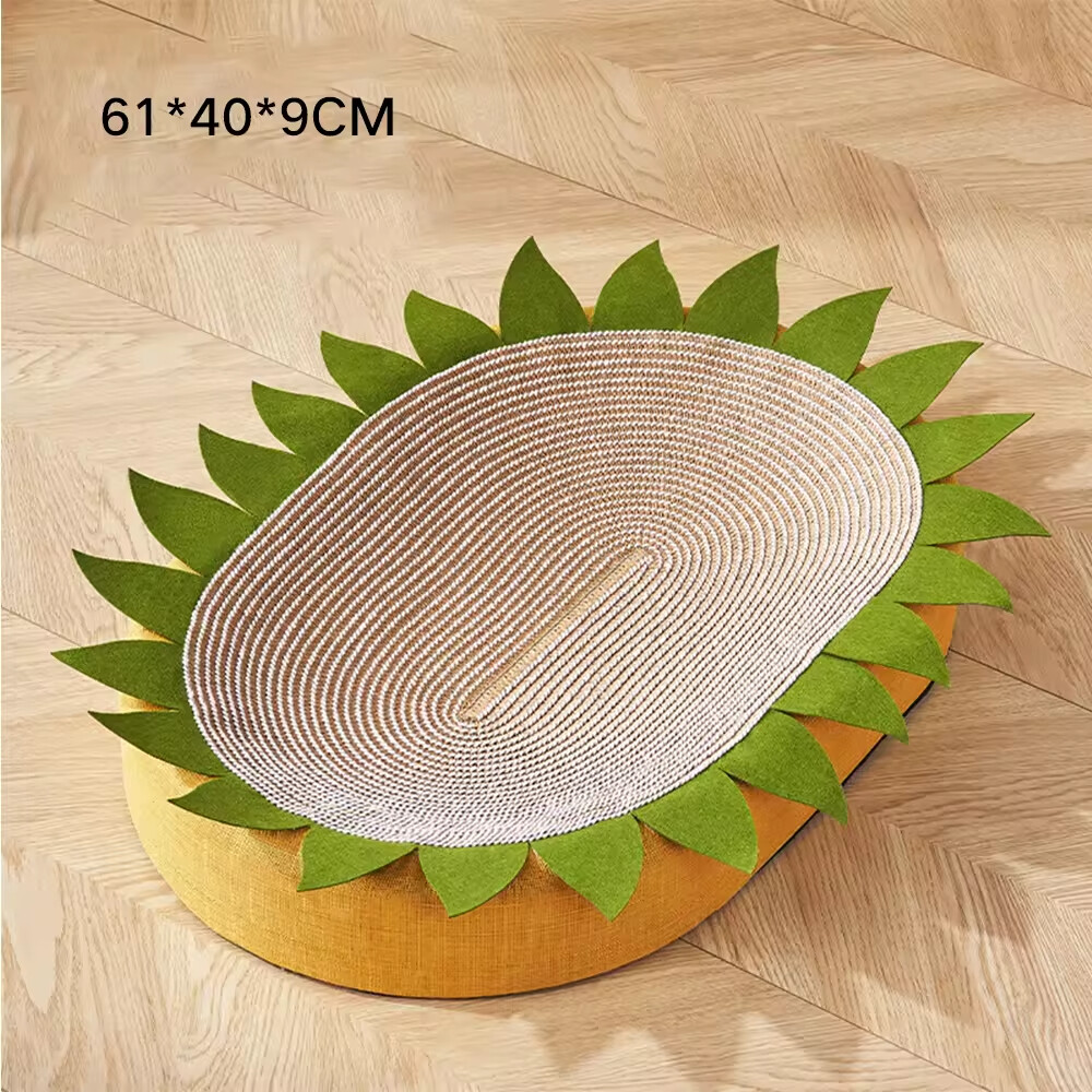 Round Oval Shape Sisal Cat Bed Scratcher
