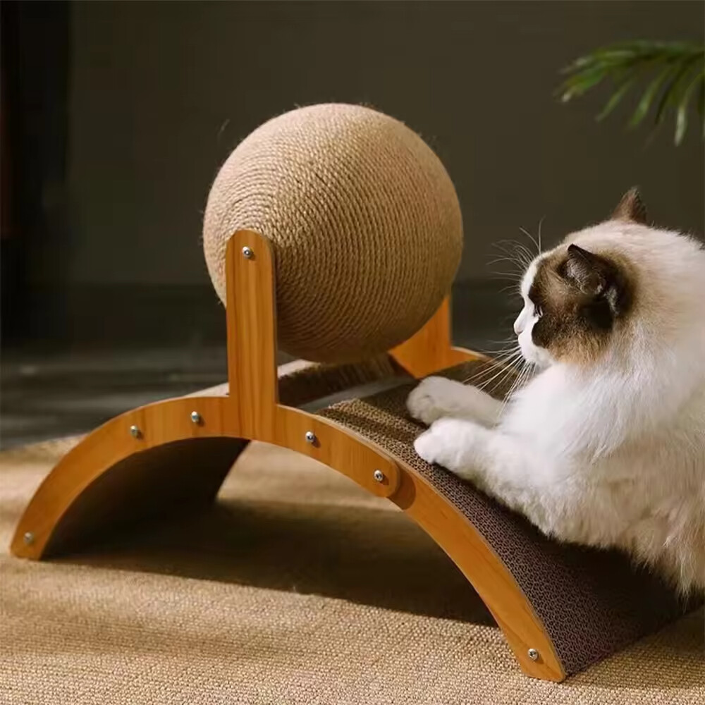 Corrugated Cardboard Sisal Cat Scratcher Ball