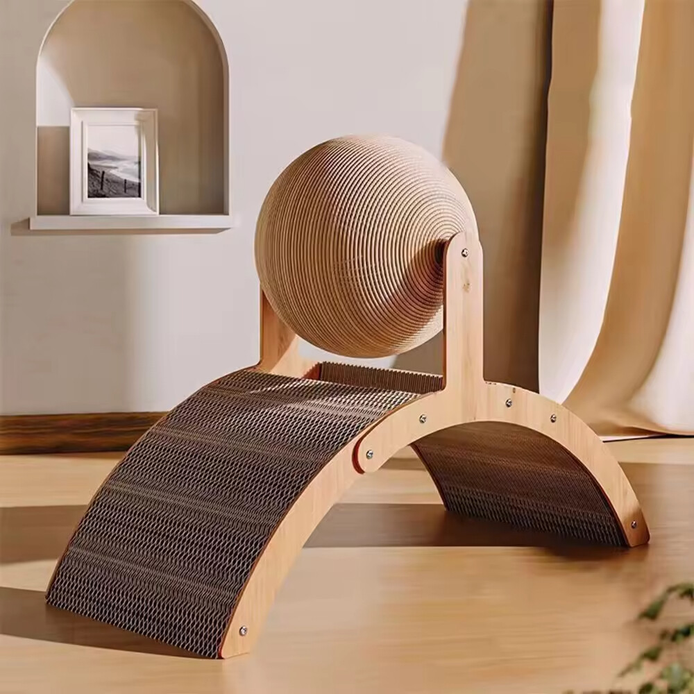 Corrugated Cardboard Sisal Cat Scratcher Ball