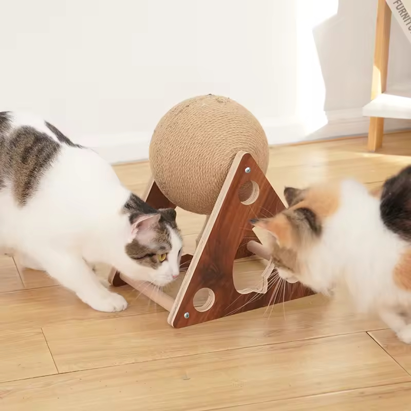 Detachable Cat Scratcher Toys with Sisal Ball