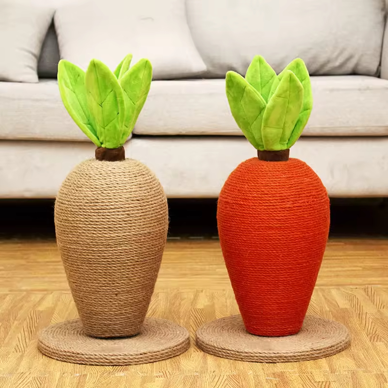 Cute Carrot Shape Sisal Cat Scratcher Toys
