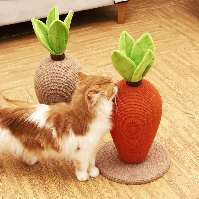 Cute Carrot Shape Sisal Cat Scratcher Toys