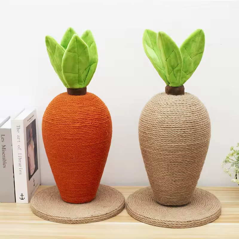Cute Carrot Shape Sisal Cat Scratcher Toys