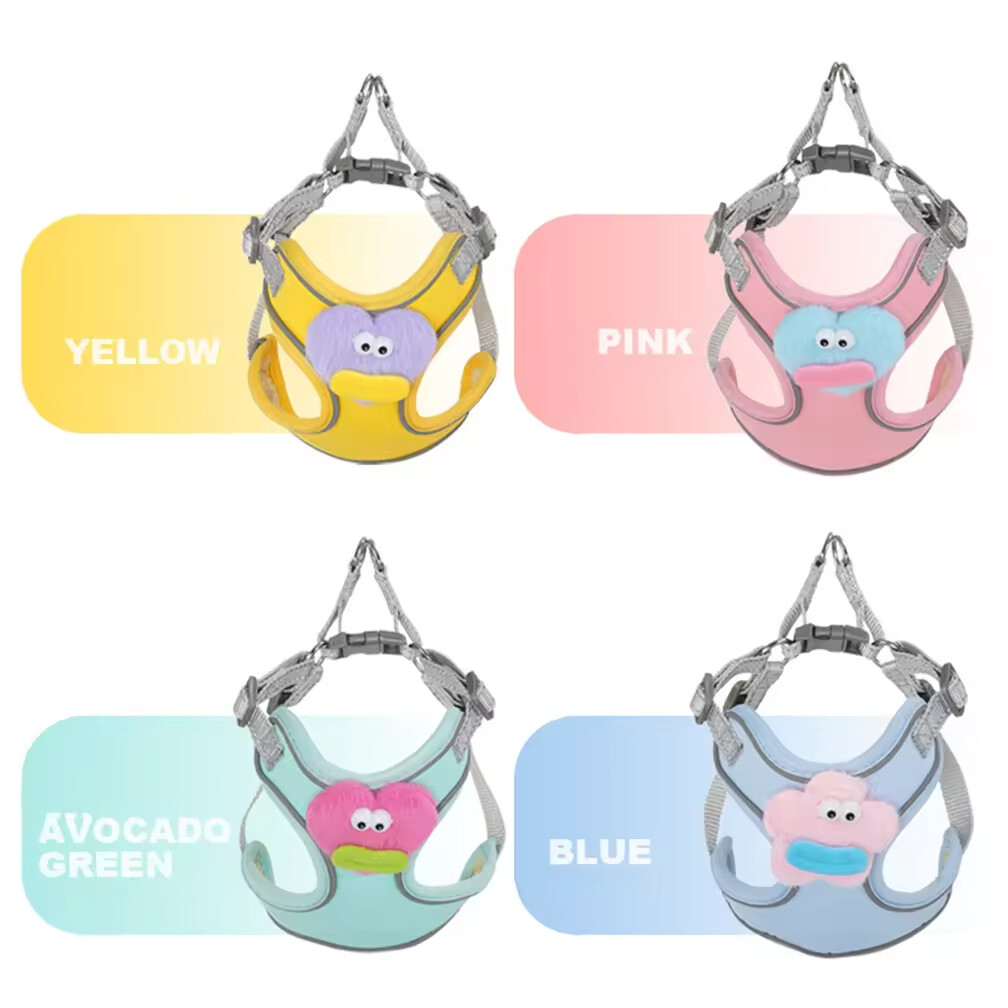 Cheap Cute Breathable Dog Harness and Leash Set