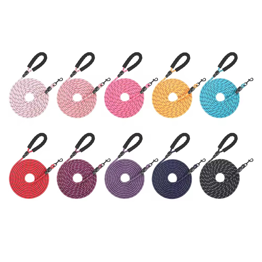 Custom Logo Outdoor Nylon Pet Rope Leash Dog