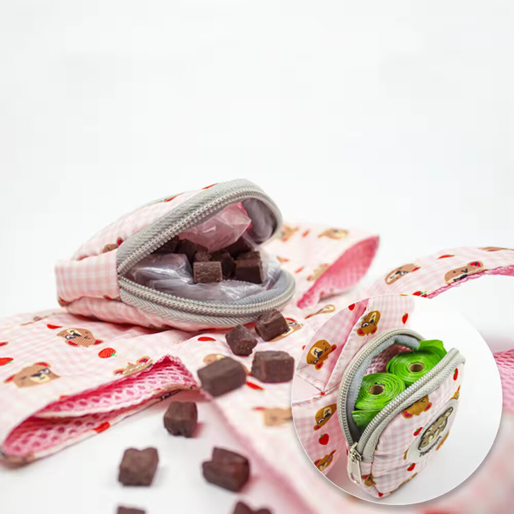 Cute Design Breathable Mesh Small Dog Harness with Bag