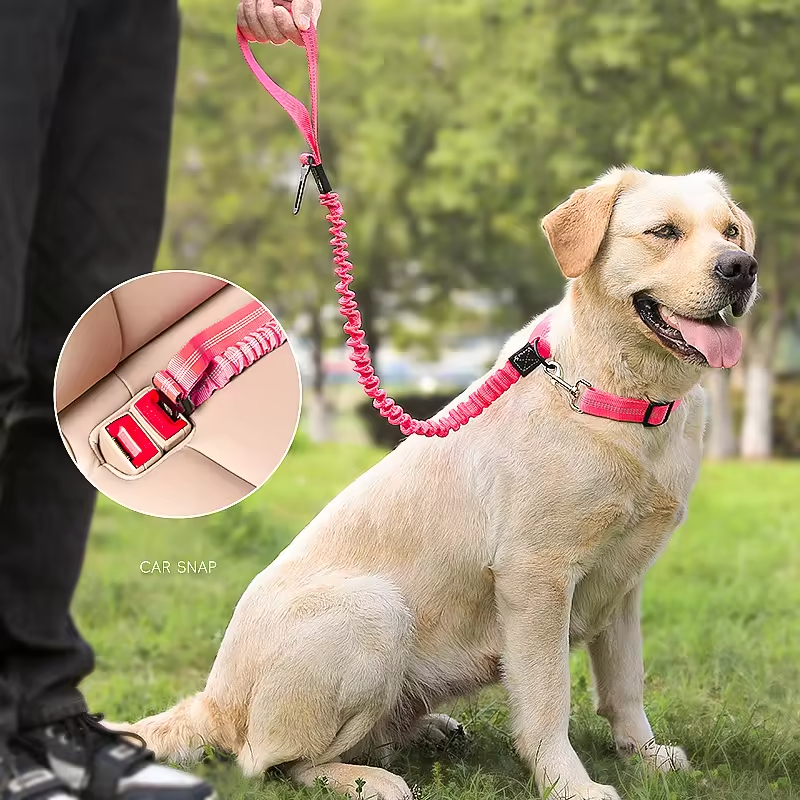 Nylon Pet Car Seat Belt Dog Leash Extendable