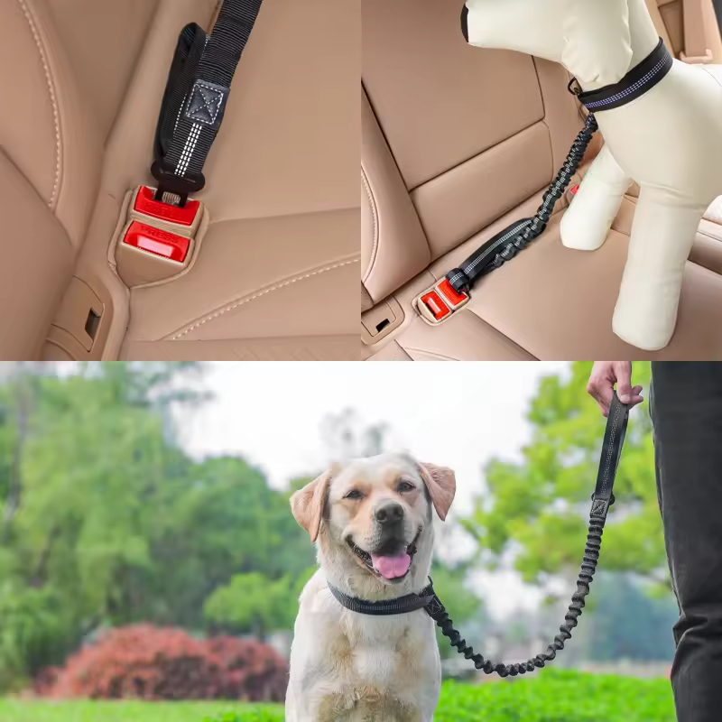 Nylon Pet Car Seat Belt Dog Leash Extendable