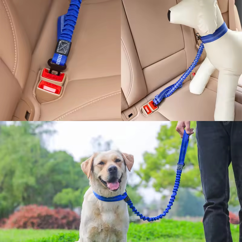 Nylon Pet Car Seat Belt Dog Leash Extendable