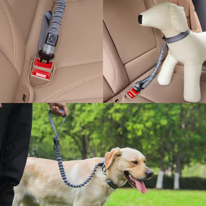 Nylon Pet Car Seat Belt Dog Leash Extendable