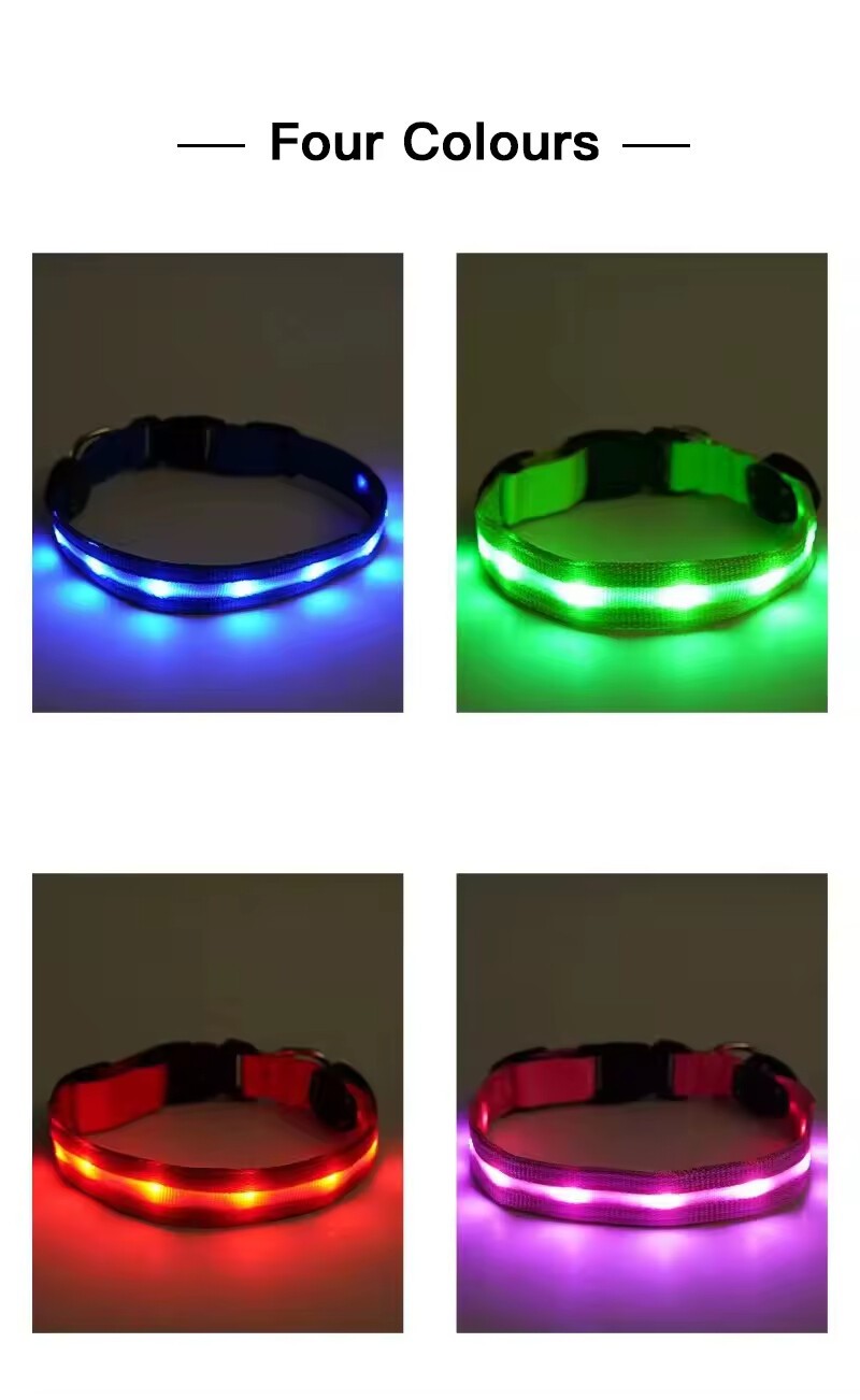 USB Charging Nylon Dog Led Collars