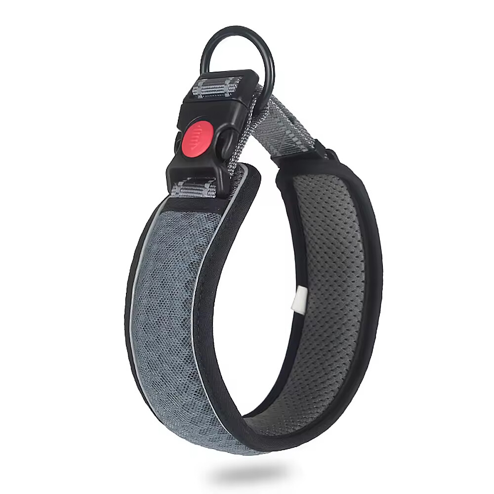 Breathable Dog Collar with Reflective Light Strip