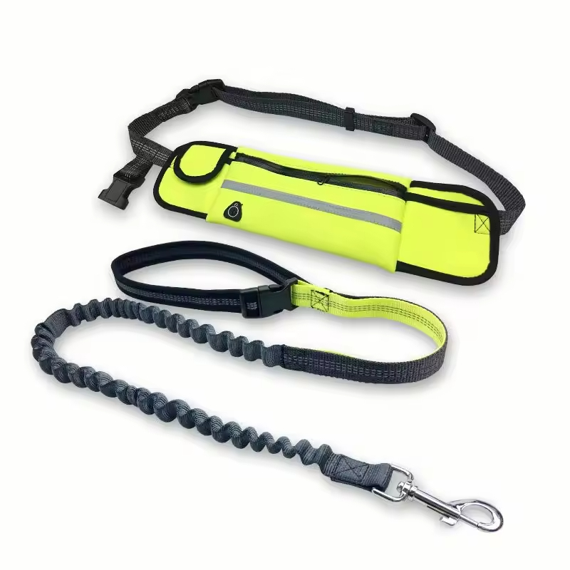 Adjustable Running Used Dog Leash with Pocket Set