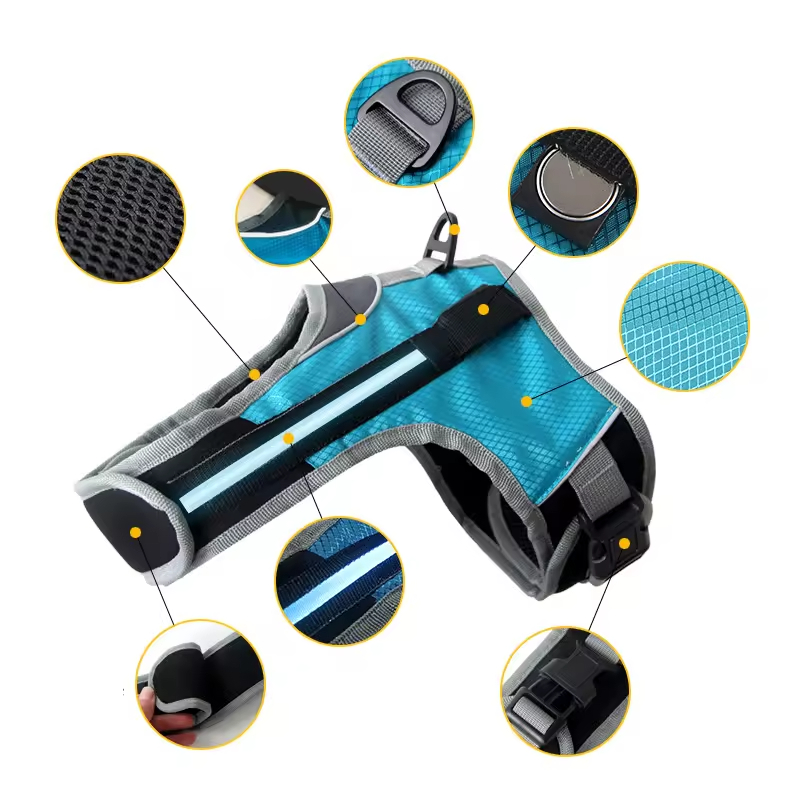 Outdoor Breathable Led Dog Harness