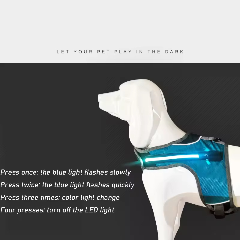 Outdoor Breathable Led Dog Harness