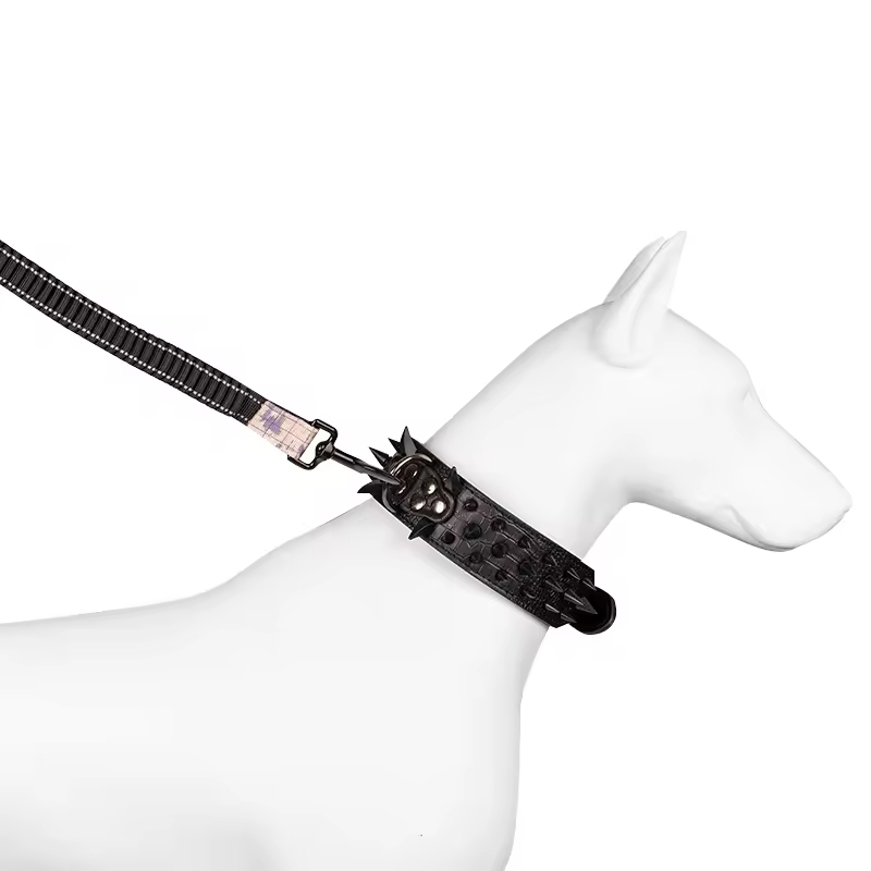 Multi-colors Leather Dog Collar Spike Design