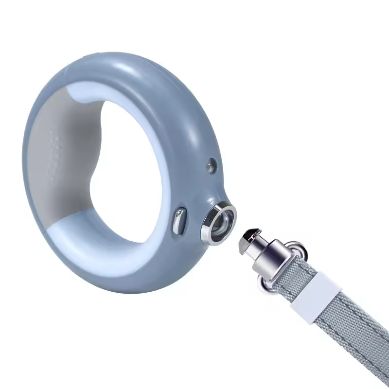Round Led Retractable Dog Leash with Biodegradable Poop Bag