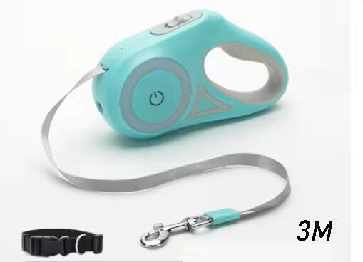Automatic Retractable Dog Leash with Collar Set