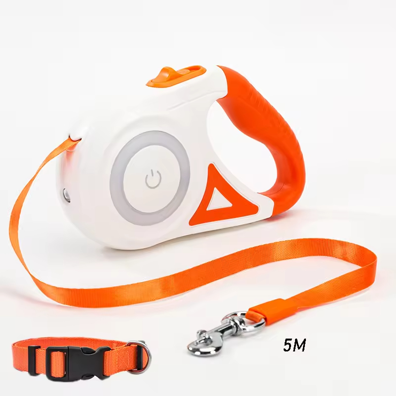 Automatic Retractable Dog Leash with Collar Set