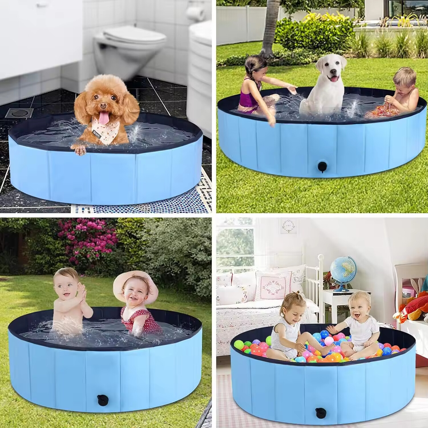 Foldable Portable PVC Dog Pet Swimming Pool
