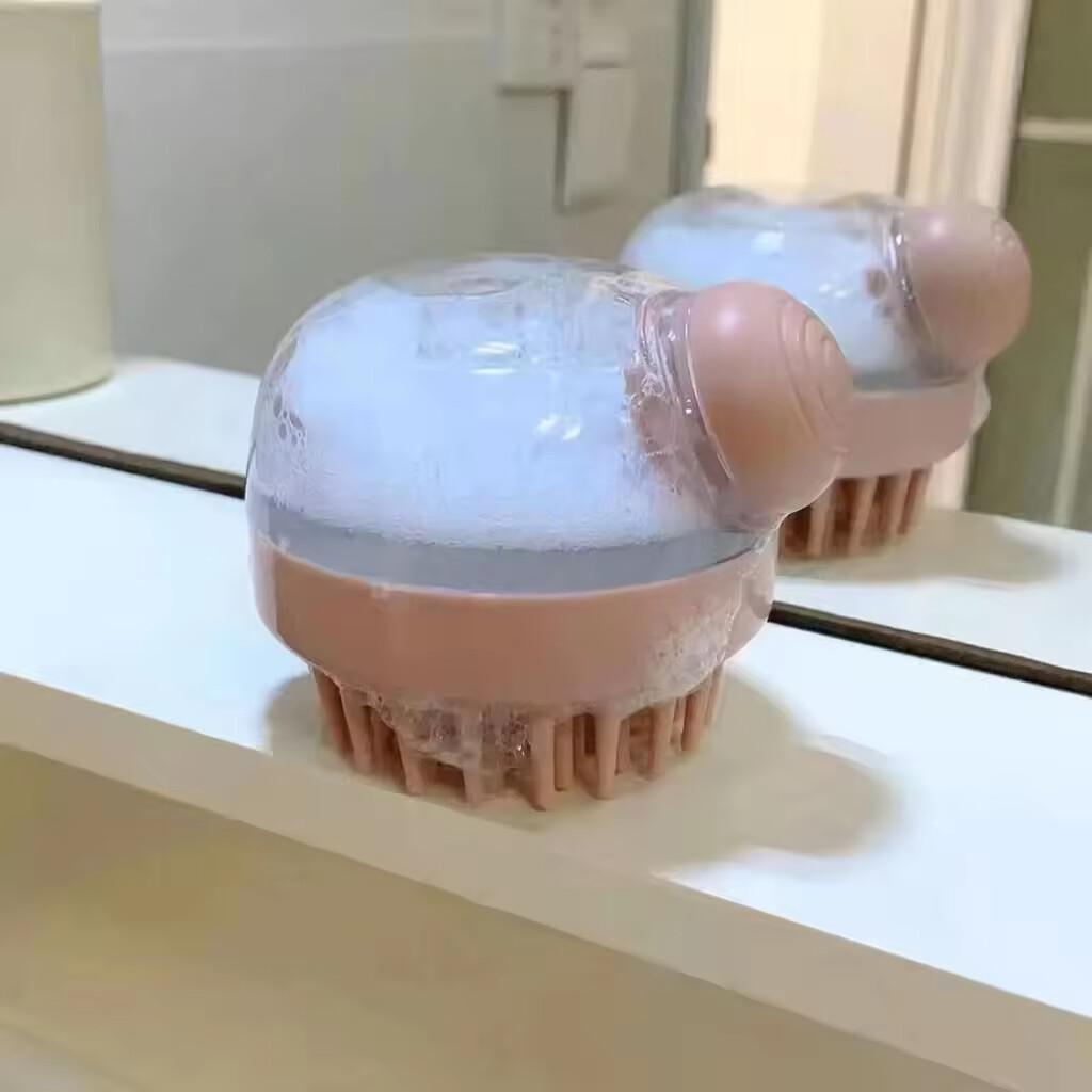 Dog Shower Brush with Soap Dispenser