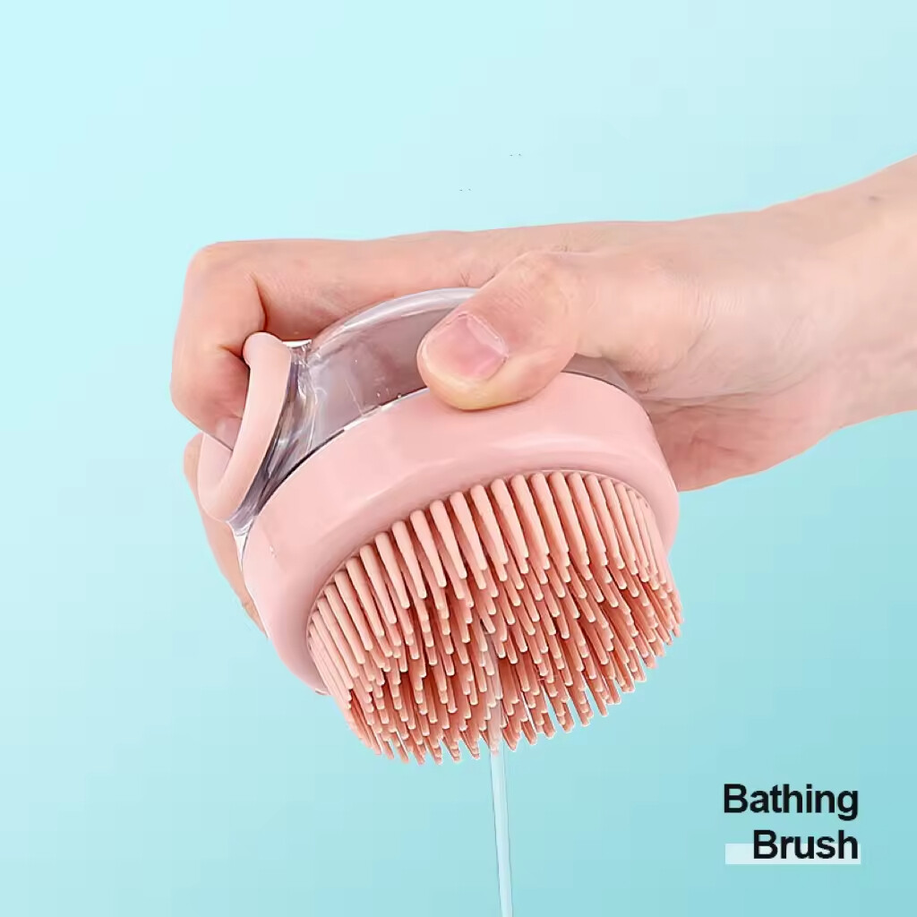 Dog Shower Brush with Soap Dispenser